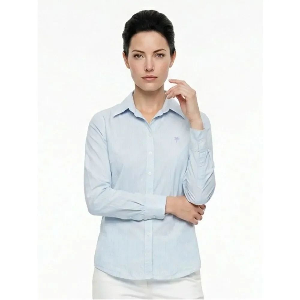 LILLY PULITZER | Button Front Collar Shirt Blue 10
